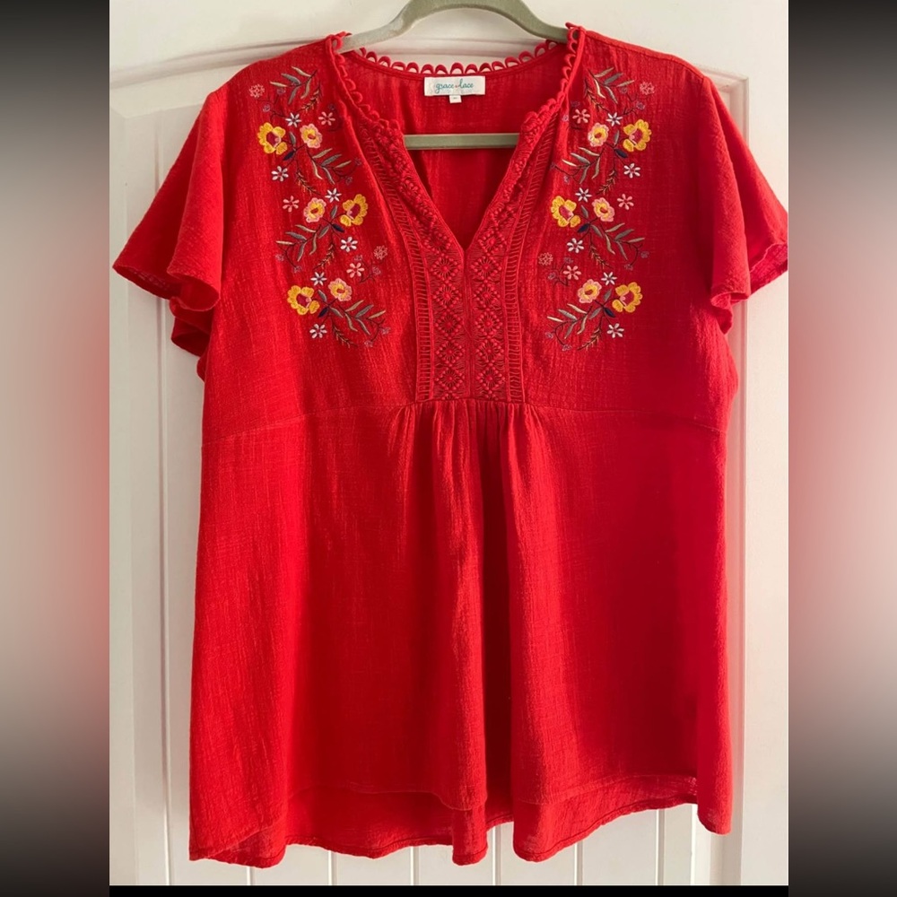 Grace & Lace embroidered to